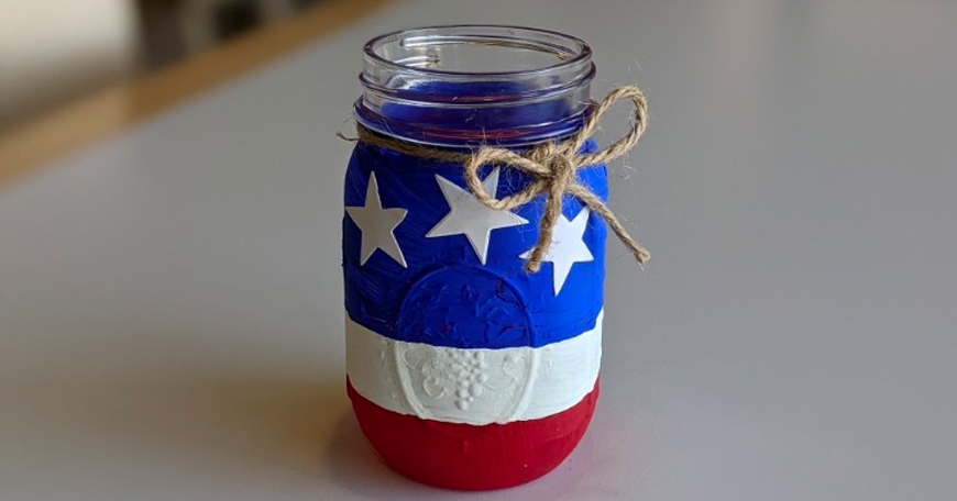 Star-Spangled Mason Jars