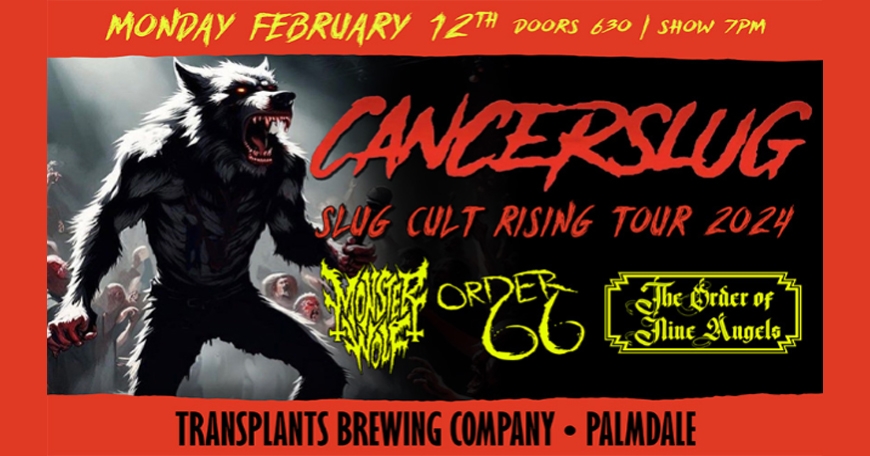Cancerslug Slug Cult Rising Tour 2024 with Special Guests