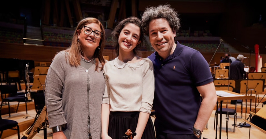 Dvořák and Ortiz with Dudamel Dvořák and Ortiz with Dudamel