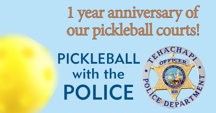 Pickleball with the Police & One Year Anniversary of Courts Opening Pickleball with the Police & One Year Anniversary of Courts Opening