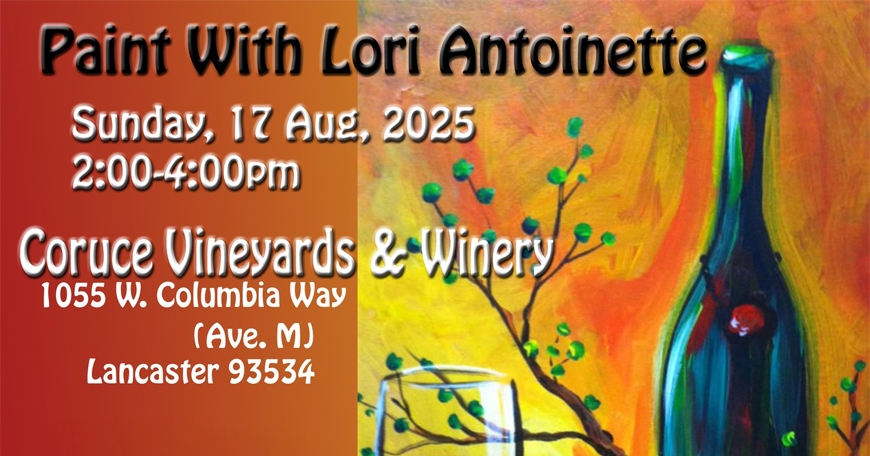 August Paint Time! PWLA at Coruce Winery August Paint Time! PWLA at Coruce Winery